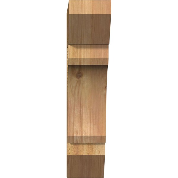 Legacy Slat Rough Sawn Bracket, Western Red Cedar, 4W X 14D X 18H